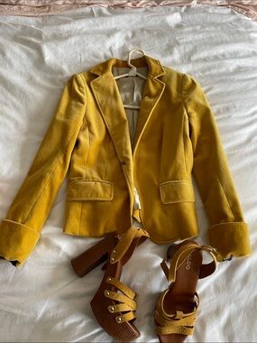 J. Crew Women’s Mustard Yellow Blazer Jacket size 4